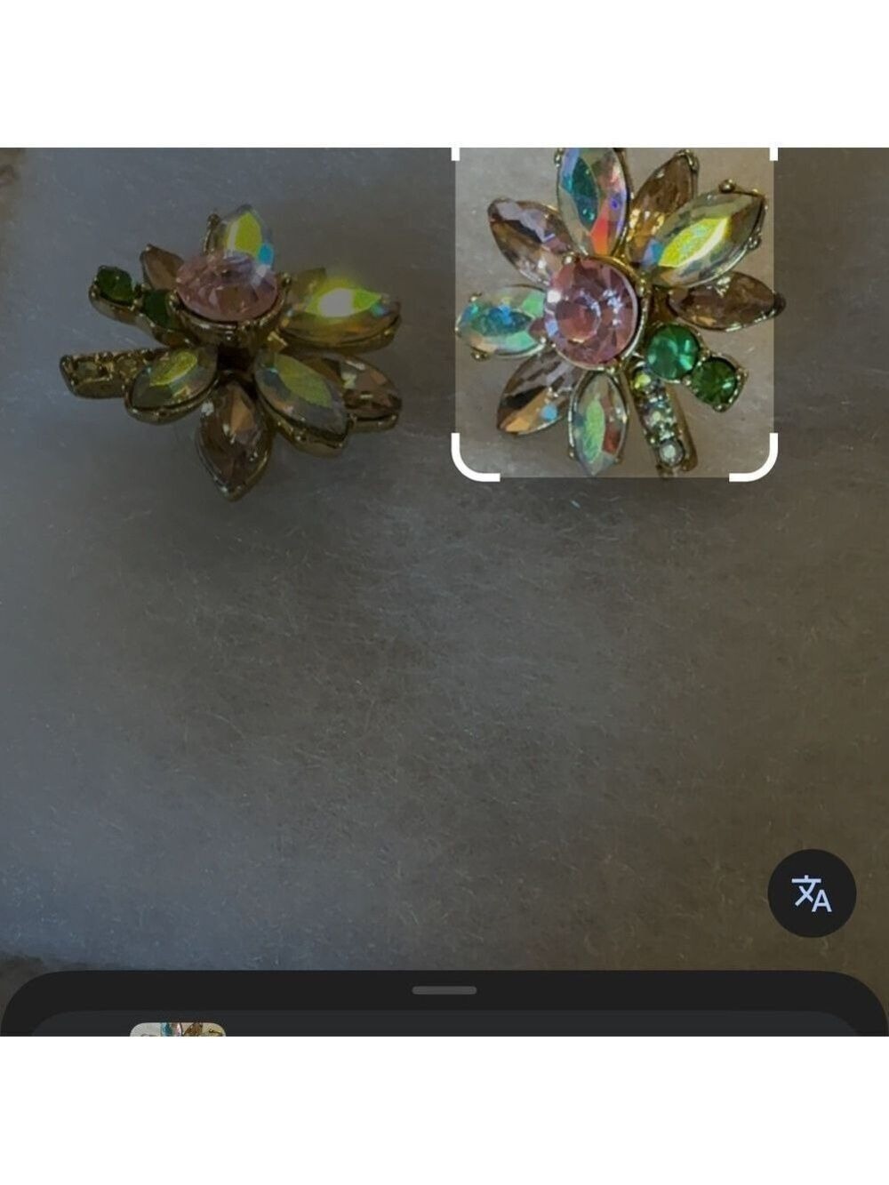 Betsey Johnson Mixed Stone Flower Stud Earrings